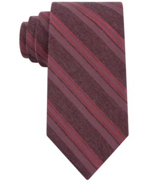 Calvin Klein Red Hot Double Stripe Slim Tie