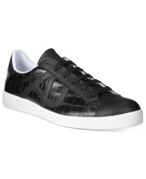 Armani Jeans Men's Crocco Embossed Sneakers Men's Shoes