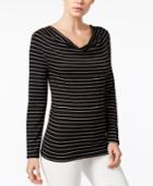 Bar Iii Striped Draped Top, Only At Macy's