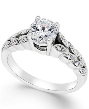 Certified Diamond Engagement Ring In 14k White Gold (1-1/10 Ct. T.w.)