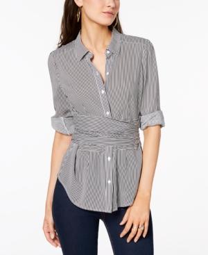 Bar Iii Faux-wrap Blouse, Created For Macy's