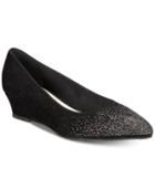 Anne Klein Ellery Iflex Embellished Wedge Pumps