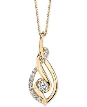 Sirena Diamond Spiral Pendant Necklace (1/3 Ct. T.w.) In 14k Gold