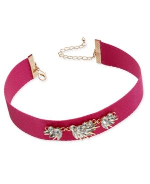 Inc International Concepts Gold-tone Pink Crystal Stone Choker Necklace, Only At Macy's