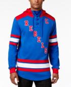 Hudson Nyc Men's Blue Rebel Embroidered Cotton Hockey Hoodie
