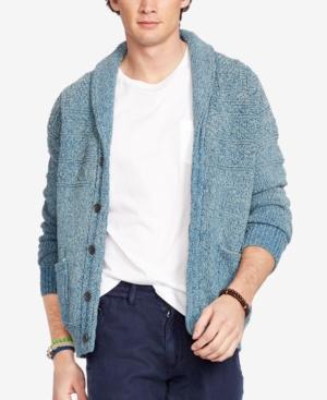 Polo Ralph Lauren Men's Indigo Cotton Shawl Cardigan
