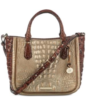 Brahmin Lena Rose Gold Provence Medium Satchel
