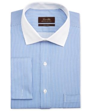 Tasso Elba Men's Classic-fit French Cuff Striped Dress Shirt, Only At Macy's