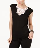 Inc International Concepts Colorblocked Keyhole Top, Created For Macy's