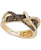 Le Vian Chocolatier Gladiator Weave Diamond Crisscross Ring (5/8 Ct. T.w.) In 14k Gold