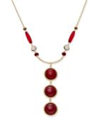Inc International Concepts Gold-tone Triple-stone Necklace, Only At Macy's