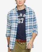 Polo Ralph Lauren Men's Indigo Plaid Twill Shirt