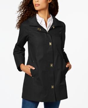 Jones New York Petite Turn-lock Raincoat