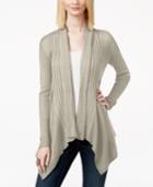 Inc International Concepts Ribbed Draped Cardigan, Only At Macy's