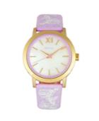 Bertha Quartz Penelope Collection Lavender And White Leather Watch 36mm