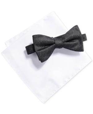 Alfani Men's Fulton Solid Bow Tie & Pocket Square Set, Created For Macy's