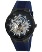 Kenneth Cole New York Men's Automatic Blue Silicone Strap Watch 44mm 10022784