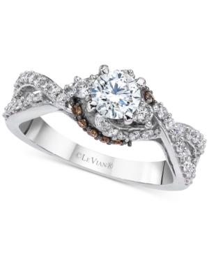 Le Vian Bridal Twisted Diamond Engagement Ring (1 Ct. T.w.) In 14k White Gold