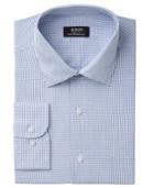 Alfani Men's Classic/regular Fit Performance Stretch Easy-care Medium Check Dress Shirt, Created For Macy's