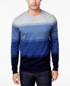 Club Room Men's Colorblocked Merino Sweater, Created For Macy's