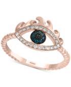 Effy Diamond Evil Eye Ring (1/5 Ct. T.w.) In 14k Rose Gold