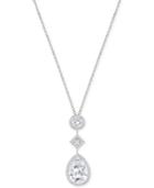 Swarovski Silver-tone Multi-crystal Lariat Necklace
