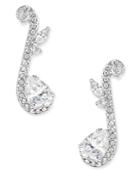 Eliot Danori Silver-tone Crystal Musical Note Drop Earrings, Only At Macy's