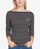 Tommy Hilfiger Cotton Embellished Top, Created For Macy's