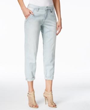 Jag Dana Bleached Railroad Striped Boyfriend Jeans
