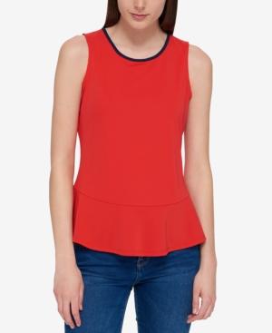 Tommy Hilfiger Sleeveless Peplum Top, Created For Macy's