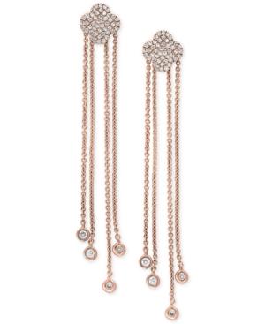 Pave Rose By Effy Diamond Dangle Drop Earrings (1/3 Ct. T.w.) In 14k Rose Gold