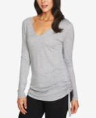 1.state V-neck Ruched-side Top