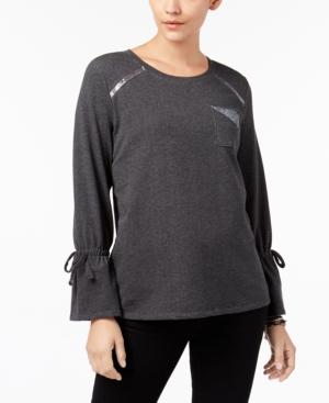 Style & Co Sequin-trim Top, Created For Macy's