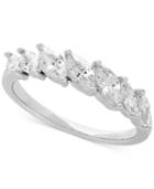 Cubic Zirconia Marquise Ring In Sterling Silver