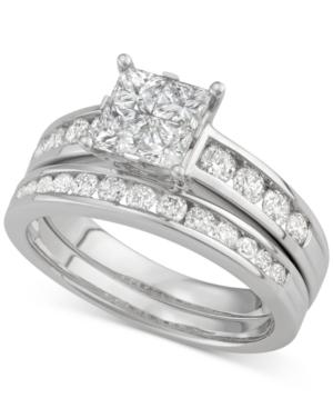 Diamond Quad Bridal Set (1-1/5 Ct. T.w.) In 14k White Gold