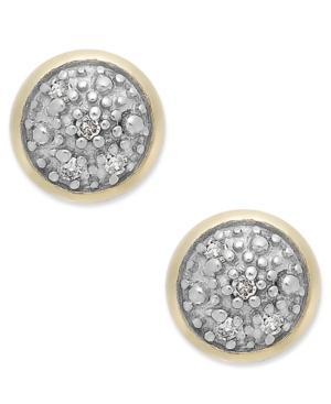 Diamond Accent Stud Earrings In 14k Gold