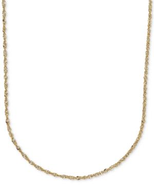 16 Italian Gold Two-tone Perfectina Chain Necklace In 14k Gold & Rhodium Plate