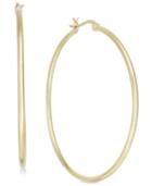 Essentials Large Gold Plated Polished Hoop Earrings