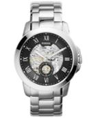 Fossil Men's Automatic Grant Stainless Steel Bracelet Watch 44mm Me3055