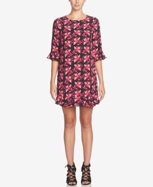 Cece Kate Printed Ruffled Shift Dress