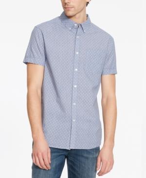 Kenneth Cole Reaction Men's Check Geo-pattern Short-sleeve Shirt