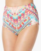 Bar Iii Tribal-print High-waist Bikini Bottom, Only At Macy's Women's Swimsuit