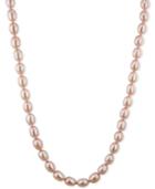 Honora Style Rose Cultured Freshwater Pearl Necklace In Sterling Silver (7-8mm)