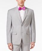 Sean John Men's Classic-fit Gray And Silver Sharkskin Sport Coat