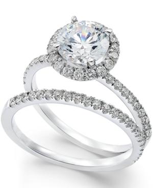 Certified Diamond Bridal Set In Platinum (2-1/10 Ct. T.w.)
