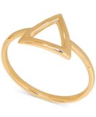 Polished Triangle Statement Ring In 14k Gold