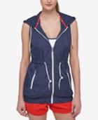 Tommy Hilfiger Sport Banded-hem Hooded Vest, Created For Macy's