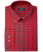 Club Room Men's Regular Fit Tartan Dress Shirt, Created For Macy's