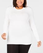 Cuddl Duds Plus Size Softwear Crew-neck Top