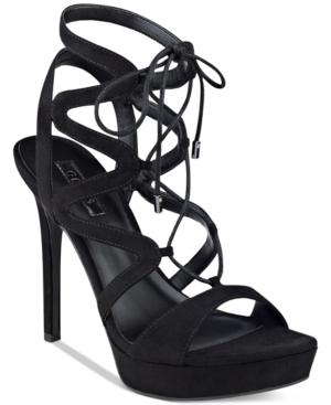 Guess Women's Aurela Strappy Lace-up Platform Dress Sandals Women's Shoes